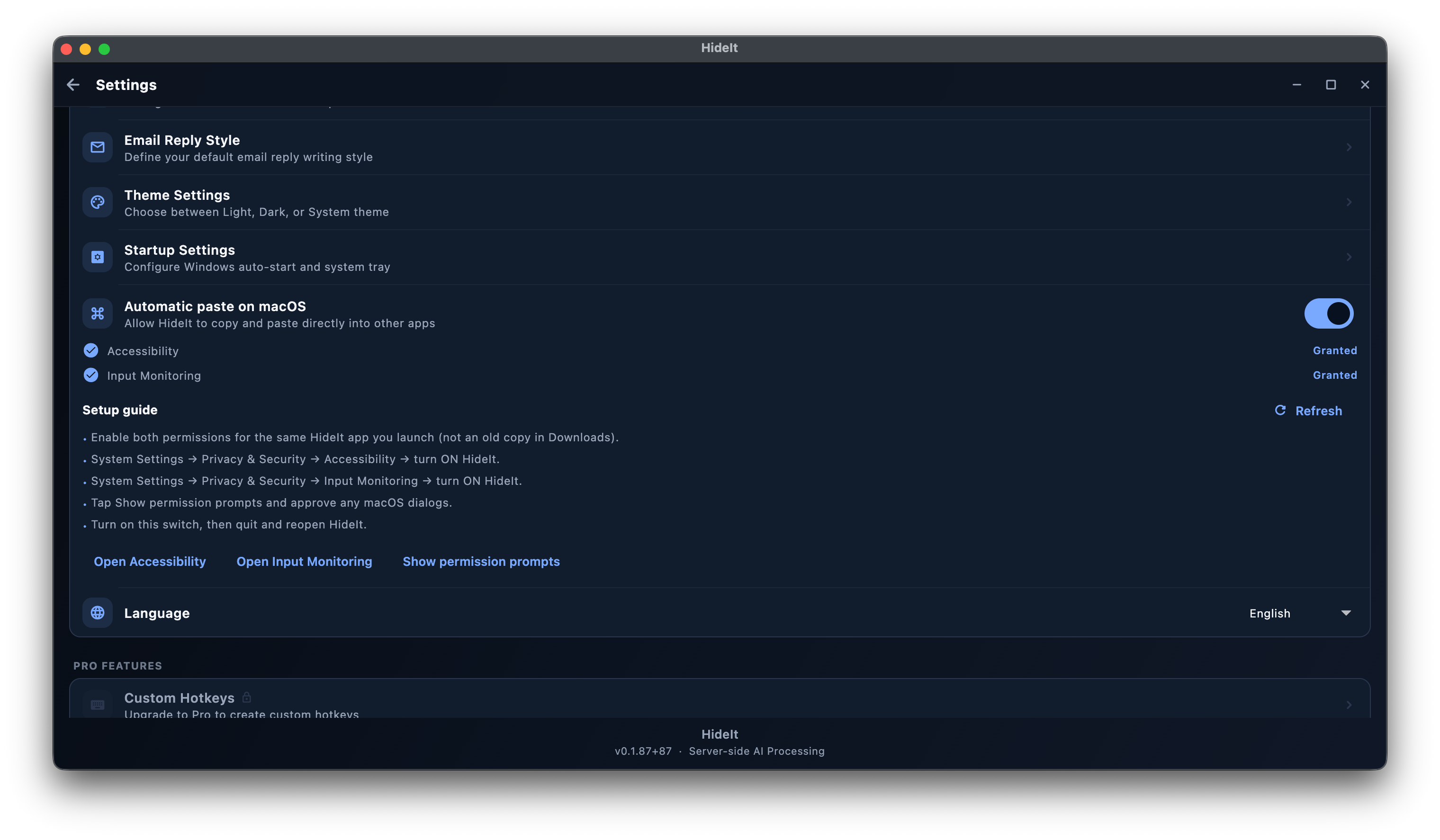 Enable Automatic Paste